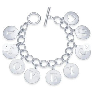 NWT Holiday Lane I Love You Charm Bracelet
